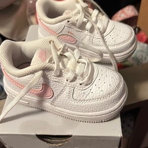 Pink Nike Air force one toddler sneakers